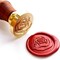 Elegant Rose Wax Seal Stamp with Rosewood Handle, Decorating on Invitation Envelope Sealer Letter Poster Card Snail Mail Gift Packing for Birthday Themed Party Wedding Signature